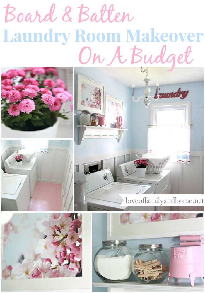 Board & Batten Laundry Room Makeover On A Budget