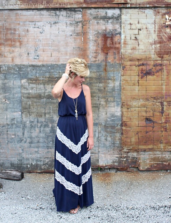 lace chevron maxi 1