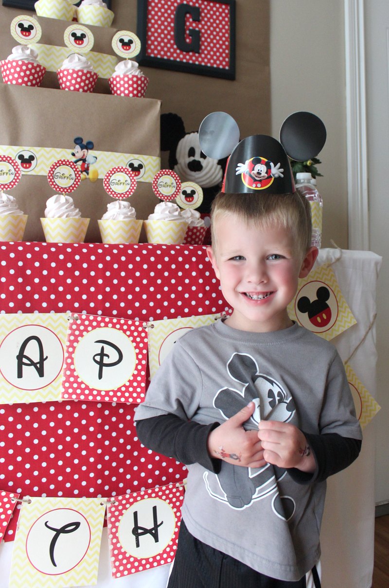 Mickey Mouse Birthday Party Ideas Griffin Turns THREE - Love of