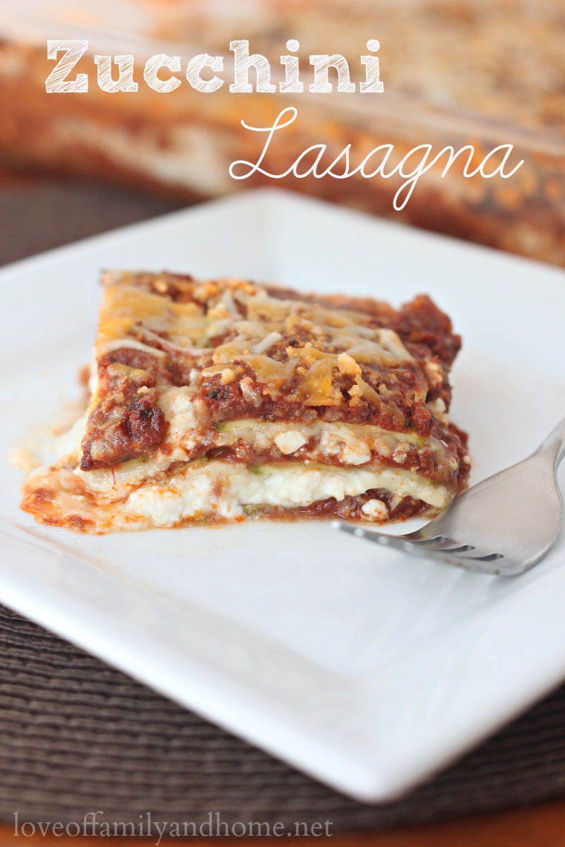 Low-Carb Zucchini Lasagna Recipe. Sauce is prepared in the crock pot, making this recipe so easy to throw together! 
