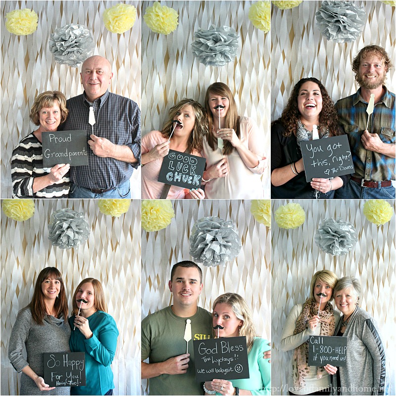 Baby shower photo booth hot sale ideas