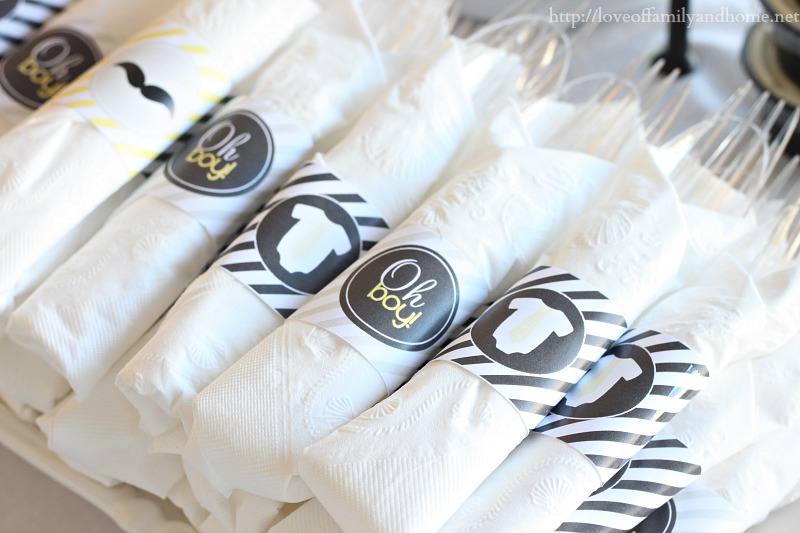 baby shower napkin ideas