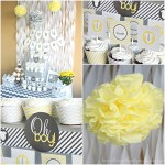 Gray & Yellow Baby Shower Decorating Ideas