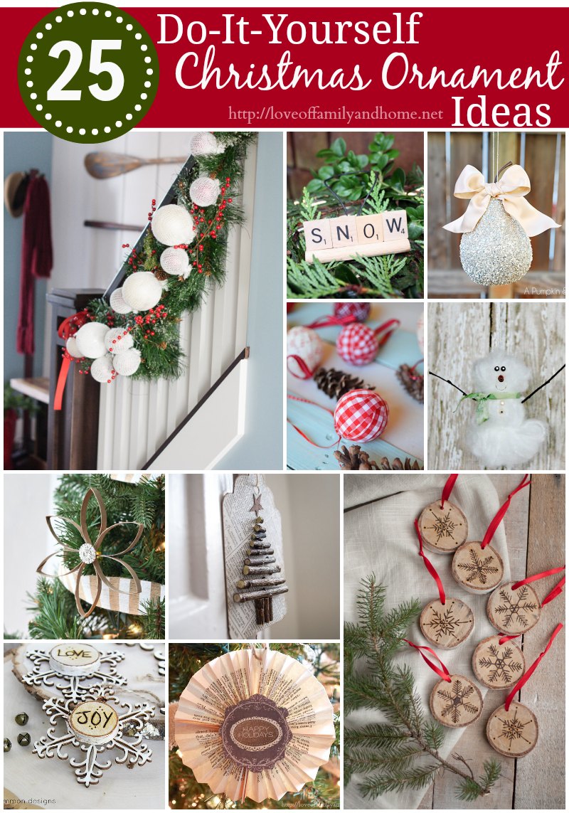 25 DIY Christmas Ornament Ideas - Love of Family & Home