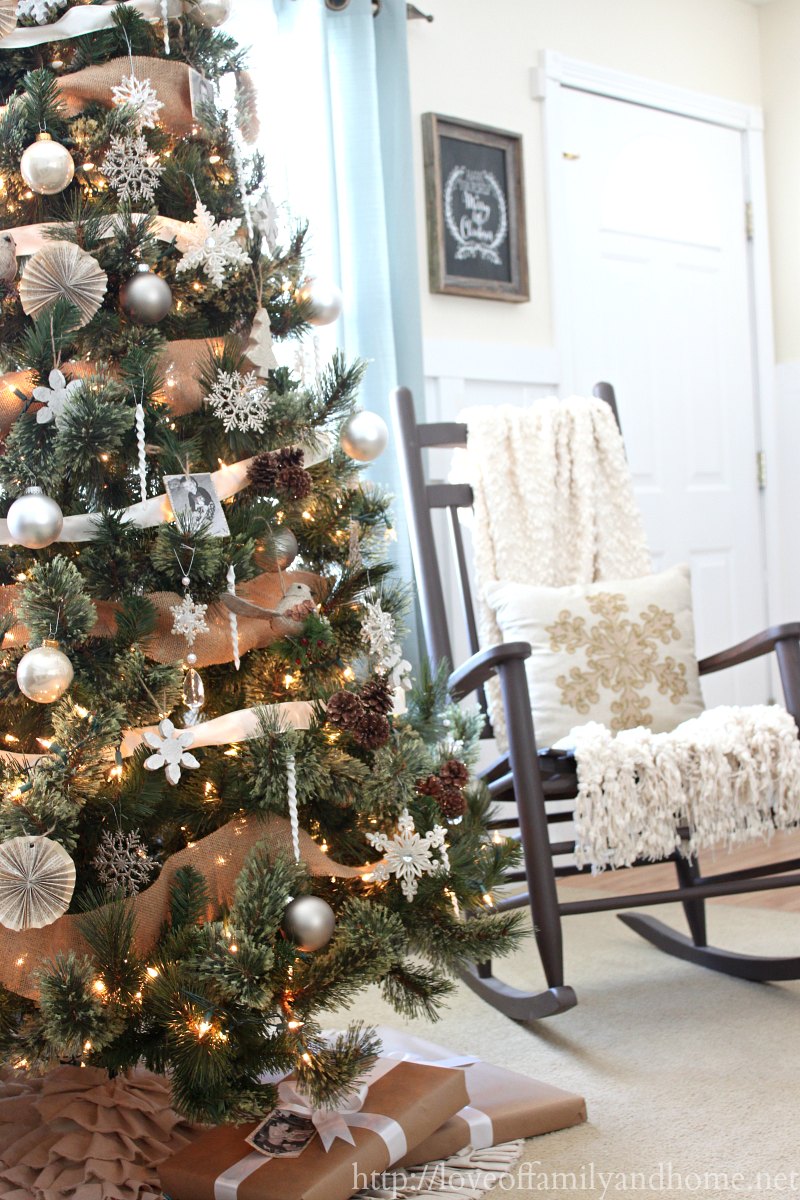 Neutral, Rustic, Glam Christmas Tree - Love of Family & Home