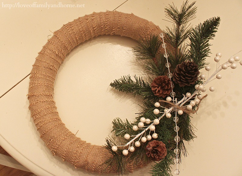 burlap christmas wreath 5