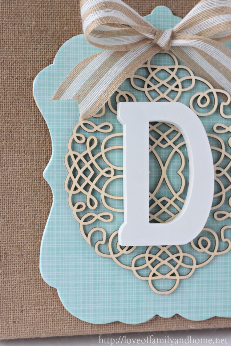 How To Make a Layered Burlap Monogram {DIY Wall Decor}