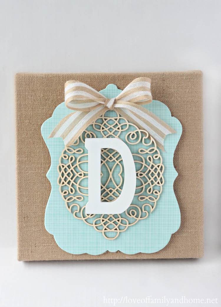 How To Make a Layered Burlap Monogram {DIY Wall Decor}