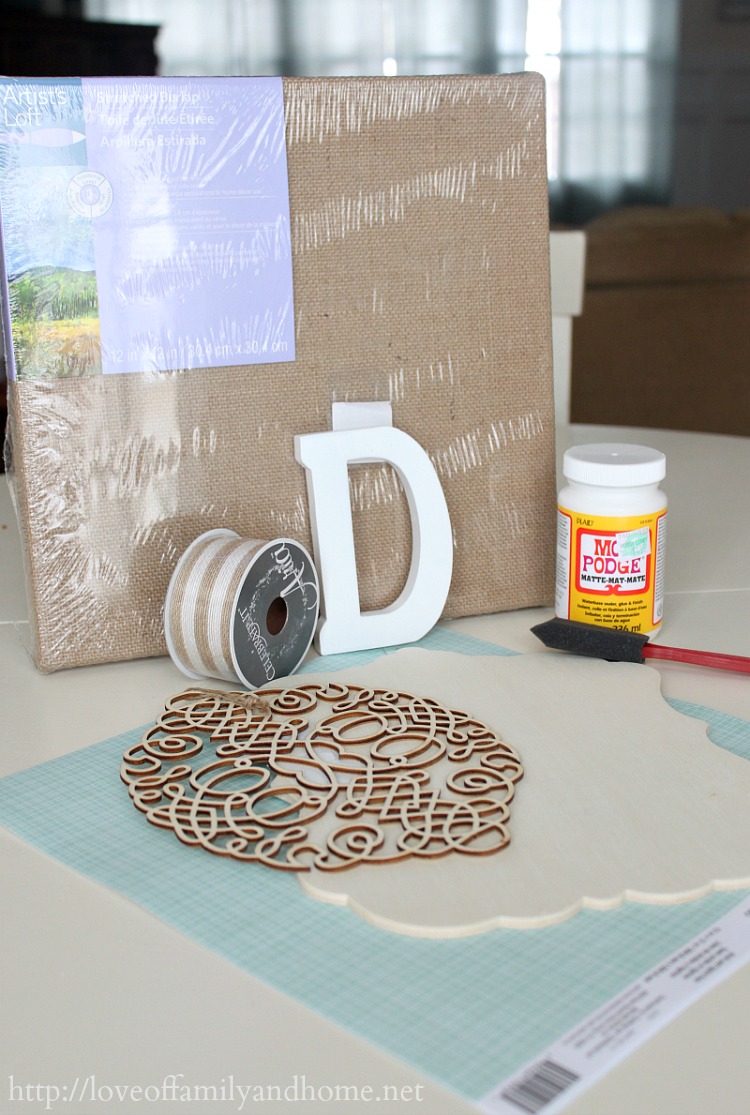 How To Make a Layered Burlap Monogram {DIY Wall Decor}