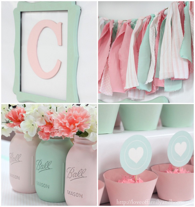 Pink and Mint Bridal Shower {My Sister's Bridal Shower 