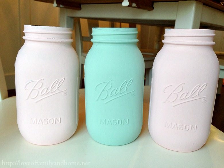 How To Paint Mason Jars - Love of Family & Home