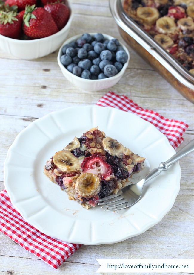 Baked Oatmeal Casserole Recipe - Love of Family & Home