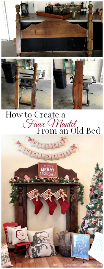 How To Create a Faux Mantel From an Old Bed