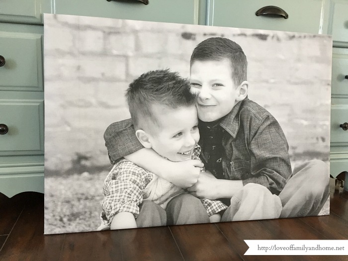 DIY Faux Canvas Print Love of Family & Home