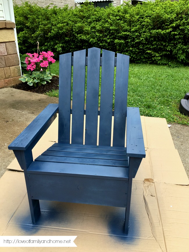 Spray Painted Adirondack Chair Love Of Family Home