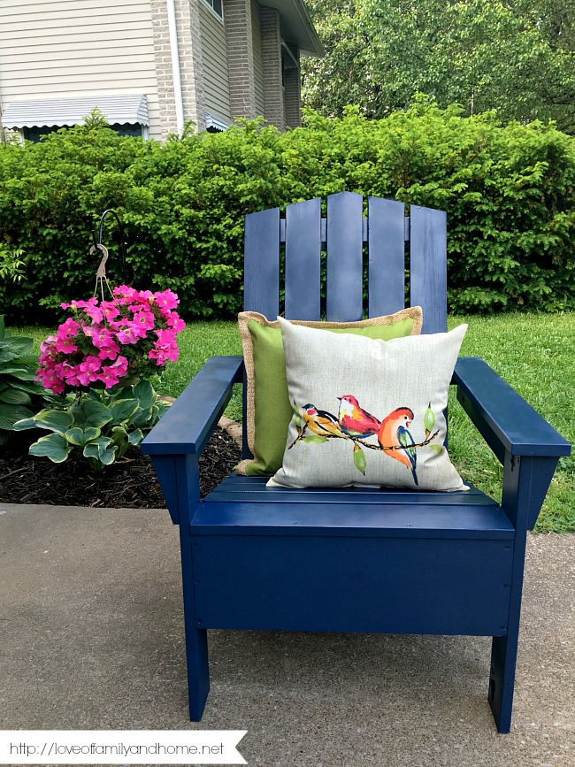 Spray Painted Adirondack Chair - Love of Family &amp; Home