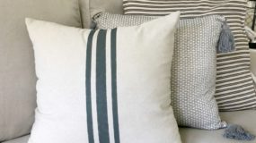 DIY Grain Sack Pillow